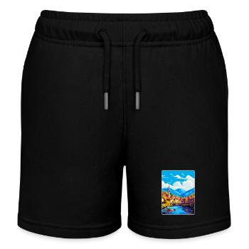 Sarajevo Bosnien Herzegowina Vintage Reiseposter - Kinder Organic Joggingshorts Mini Bolter von Stanley/Stella - Schwarz - Vorne