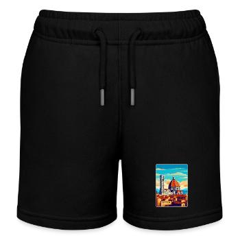 Florenz Italien Vintage Reiseplakat Souvenir WPA - Kinder Organic Joggingshorts Mini Bolter von Stanley/Stella - Schwarz - Vorne