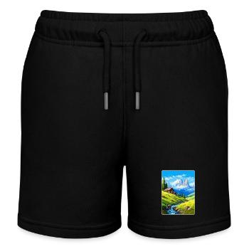 Dolomites Italie Affiche de voyage vintage Souvenir WPA - Short de jogging enfant bio Stanley/Stella - noir - Devant