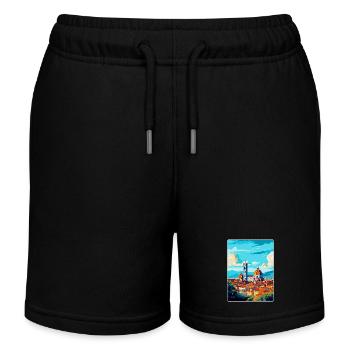 Florenz Italien Vintage Reiseplakat Souvenir WPA - Kinder Organic Joggingshorts Mini Bolter von Stanley/Stella - Schwarz - Vorne
