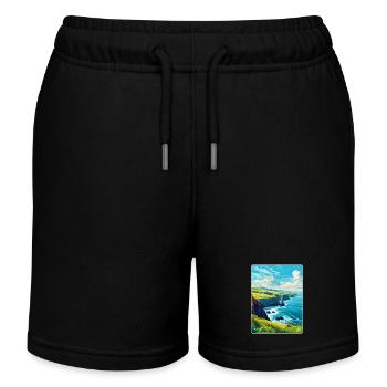 Péninsule de Dingle Irlande Royaume-Uni Affiche de voyage vintage - Short de jogging enfant bio Stanley/Stella - noir - Devant