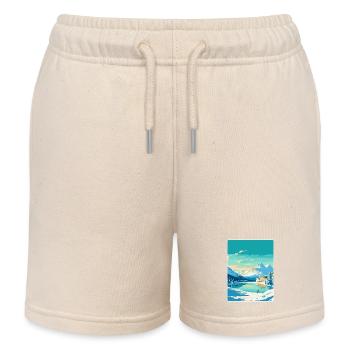 St. Moritz Schweiz Vintage Reiseplakat WPA - Kinder Organic Joggingshorts Mini Bolter von Stanley/Stella - Natur - Vorne