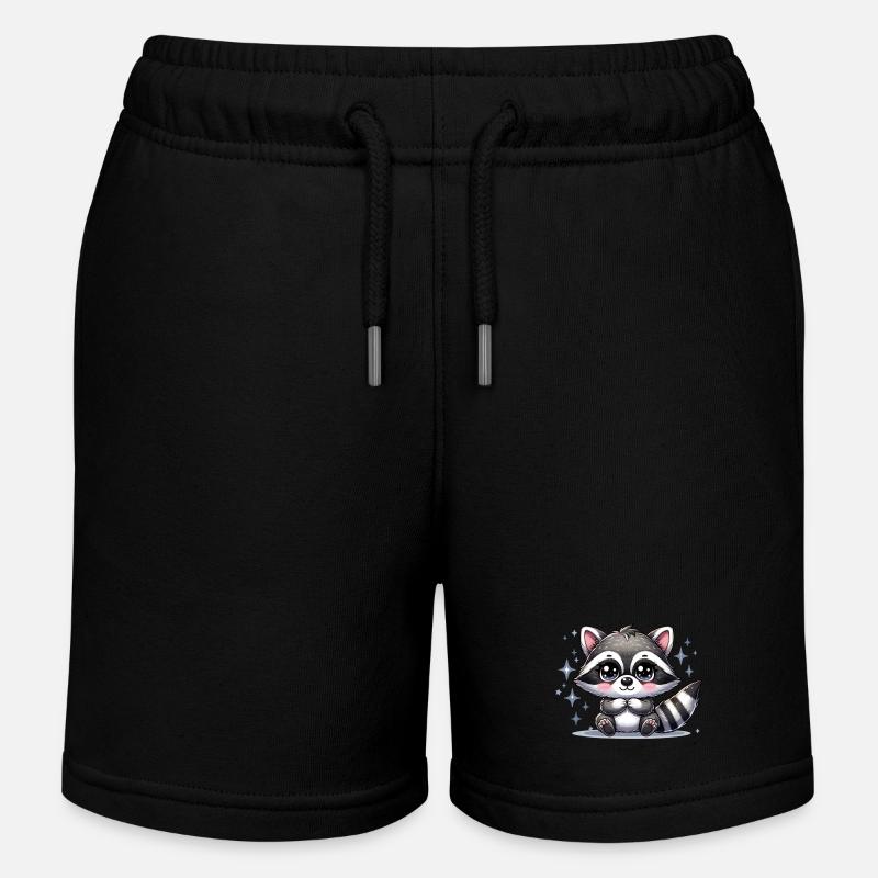 Raton laveur mignon - Short de jogging enfant bio Stanley/Stella - noir
