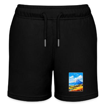 Mount Vardousia Griechenland Vintage Reiseposter WPA - Kinder Organic Joggingshorts Mini Bolter von Stanley/Stella - Schwarz - Vorne