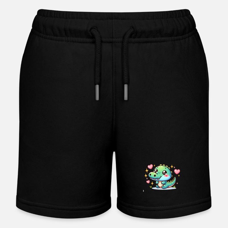 Crocodile - Short de jogging enfant bio Stanley/Stella - noir