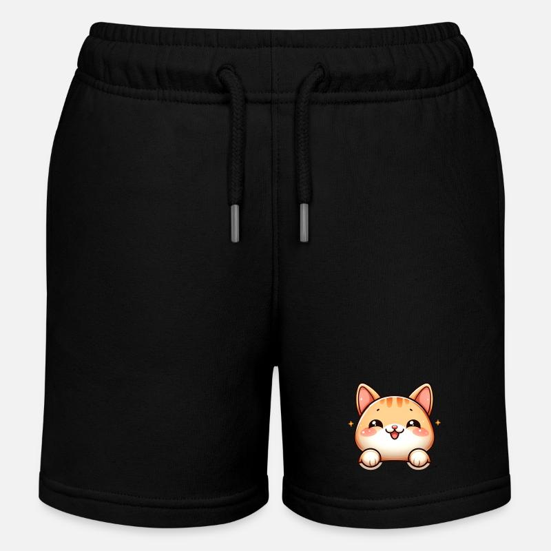 Chat - Short de jogging enfant bio Stanley/Stella - noir