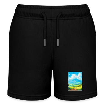 Mount Taygetos Griechenland Vintage Reiseposter WPA - Kinder Organic Joggingshorts Mini Bolter von Stanley/Stella - Schwarz - Vorne