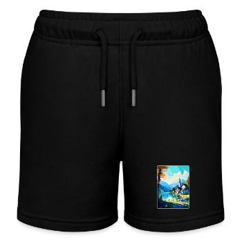 St. Gilgen Österreich Vintage Reiseplakat Souvenir - Kinder Organic Joggingshorts Mini Bolter von Stanley/Stella - Schwarz - Vorne
