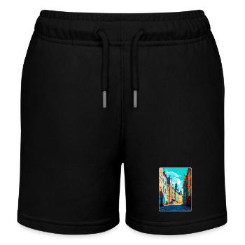 Pilsen Tschechische Republik Vintage Reiseplakat WPA - Kinder Organic Joggingshorts Mini Bolter von Stanley/Stella - Schwarz - Vorne