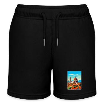 Florenz Italien Vintage Reiseplakat Souvenir WPA - Kinder Organic Joggingshorts Mini Bolter von Stanley/Stella - Schwarz - Vorne