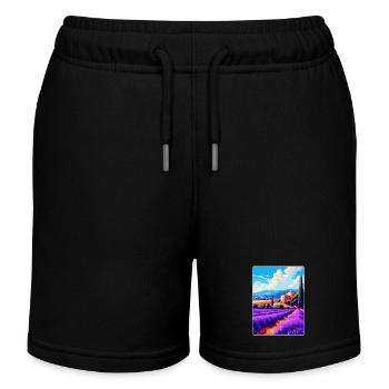Provence Frankreich Vintage Reiseplakat Souvenir WPA - Kinder Organic Joggingshorts Mini Bolter von Stanley/Stella - Schwarz - Vorne