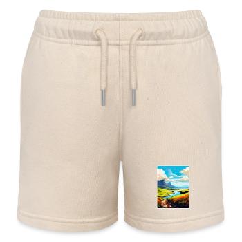 Île de Skye Écosse Royaume-Uni Affiche De Voyage Vintage WPA - Short de jogging enfant bio Stanley/Stella - écru doux - Devant