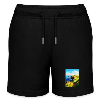 St Abbs Head Schottland Uk Vintage Reiseposter WPA - Kinder Organic Joggingshorts Mini Bolter von Stanley/Stella - Schwarz - Vorne