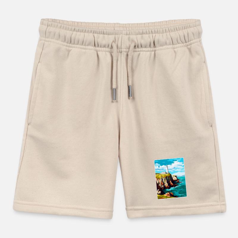 South Stack Cliffs Anglesey Vintage Reiseposter Kinder Organic Joggingshorts Mini Bolter von Stanley/Stella