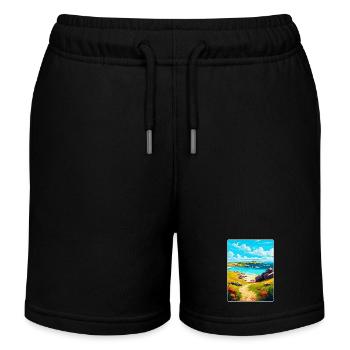 Îles Scilly Uk Affiche de voyage vintage souvenir - Short de jogging enfant bio Stanley/Stella - noir - Devant