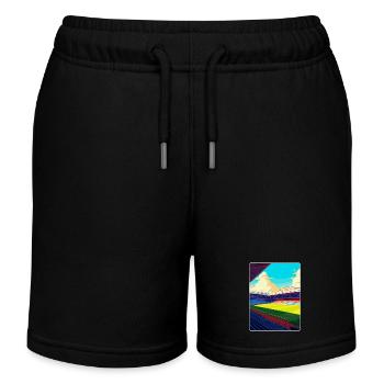 Selhurst Park Stadion Reiseposter Souvenir WPA - Kinder Organic Joggingshorts Mini Bolter von Stanley/Stella - Schwarz - Vorne