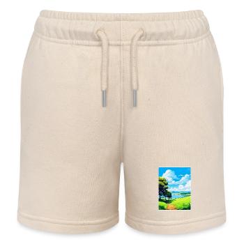 Mount Edgcumbe Country Park Reiseposter Souvenir - Kinder Organic Joggingshorts Mini Bolter von Stanley/Stella - Natur - Vorne
