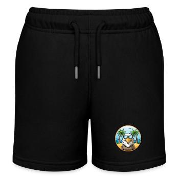 Adler Lustige Cartoon Sommer Strand Sonnenbrille Cool - Kinder Organic Joggingshorts Mini Bolter von Stanley/Stella - Schwarz - Vorne