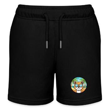 Bambino Cat Breed Cartoon Lunettes de soleil Beach - Short de jogging enfant bio Stanley/Stella - noir - Devant