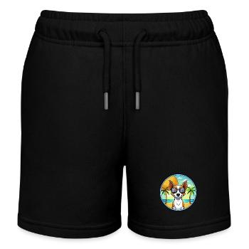 Decker Rat Terrier Hunderasse Cartoon Sonnenbrille - Kinder Organic Joggingshorts Mini Bolter von Stanley/Stella - Schwarz - Vorne