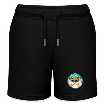 Shih Poo Hunderasse Cartoon Sonnenbrille Strand - Kinder Organic Joggingshorts Mini Bolter von Stanley/Stella - Schwarz - Vorne
