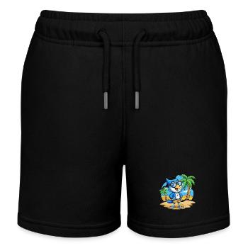 Blue Jay Funny Cartoon Summer Beach Sunglasses - Kids Organic Sweat Shorts by Stanley/Stella - black - Front
