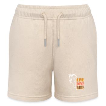 Live Love Ride - Kinder Organic Joggingshorts Mini Bolter von Stanley/Stella - Natur - Vorne
