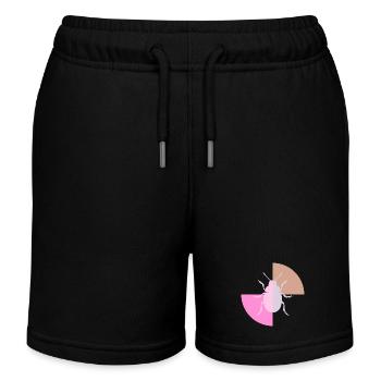 Duo Pastel Gray Pink - Kids Organic Sweat Shorts by Stanley/Stella - black - Front