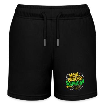 Einschulung Erster Schultag - Kinder Organic Joggingshorts Mini Bolter von Stanley/Stella - Schwarz - Vorne