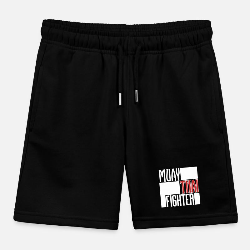 Muay Thai Fighter Kids Organic Sweat Shorts by Stanley/Stella