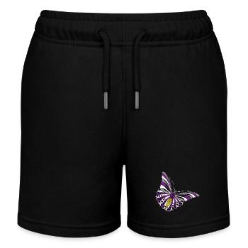 Schmetterling asexual non binary labrys lesbian - Kinder Organic Joggingshorts Mini Bolter von Stanley/Stella - Schwarz - Vorne