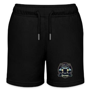 Classic Club Garage –Oldtimer Club - Kinder Organic Joggingshorts Mini Bolter von Stanley/Stella - Schwarz - Vorne