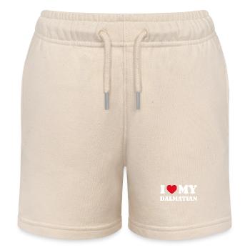 I Love My Dalmatian Dalmatiner Hundebesitzer - Kinder Organic Joggingshorts Mini Bolter von Stanley/Stella - Natur - Vorne