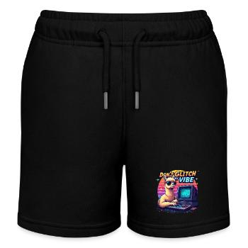 Don't Glitch my Vibe - Retro Gaming Alpaka - Kinder Organic Joggingshorts Mini Bolter von Stanley/Stella - Schwarz - Vorne