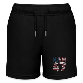 Kam 47 Kamala Harris Präsidentin USA Amerika 2024 - Kinder Organic Joggingshorts Mini Bolter von Stanley/Stella - Schwarz - Vorne