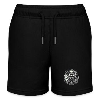 Scuba Diver with OK Gesture Graphic - Kids Organic Sweat Shorts by Stanley/Stella - black - Front