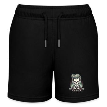 Rockabilly Zombie Crâne Illustration - Short de jogging enfant bio Stanley/Stella - noir - Devant