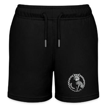 Renard avec nœud celtique 01 - Short de jogging enfant bio Stanley/Stella - noir - Devant