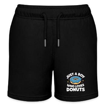 Donut Donuts Süßigkeiten Bagel - Kinder Organic Joggingshorts Mini Bolter von Stanley/Stella - Schwarz - Vorne