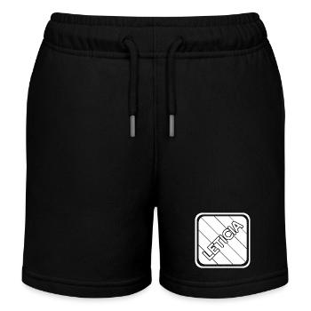 Prénom Leticia - Short de jogging enfant bio Stanley/Stella - noir - Devant