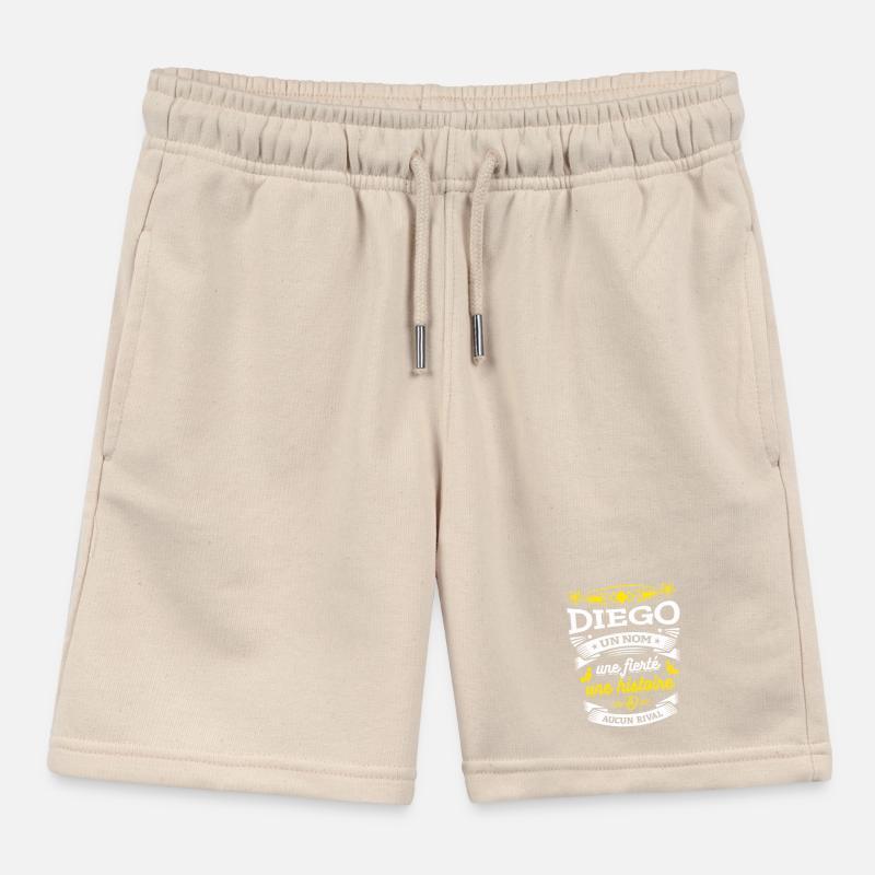 DIEGO UN NOM UNE FIERTÉ AUCUN RIVAL Short de jogging enfant bio Stanley/Stella
