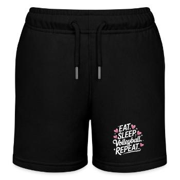 Volleyball Spieler Beach Volleyball Volleyballer - Kinder Organic Joggingshorts Mini Bolter von Stanley/Stella - Schwarz - Vorne