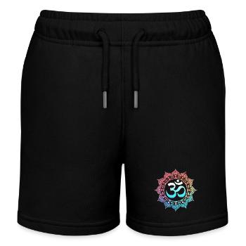 Om Mandala Spirituel Zen Yoga Bouddhiste - Short de jogging enfant bio Stanley/Stella - noir - Devant