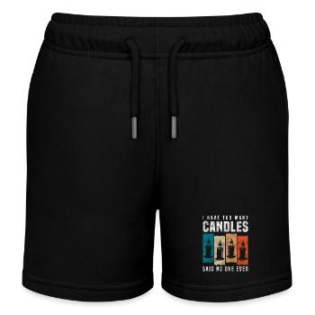 Candle maker hobby romantic decoration - Kids Organic Sweat Shorts by Stanley/Stella - black - Front