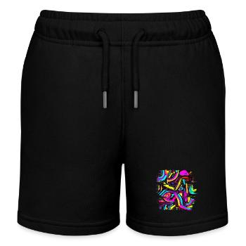 Neon Design abstrait UV Maison Style - Short de jogging enfant bio Stanley/Stella - noir - Devant