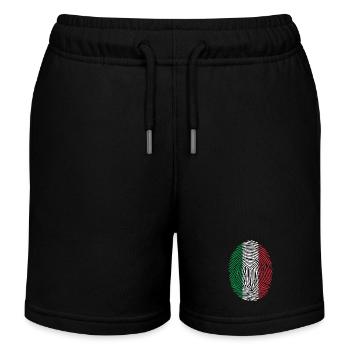 L’Italie dans mon ADN avec un drapeau italien - Short de jogging enfant bio Stanley/Stella - noir - Devant