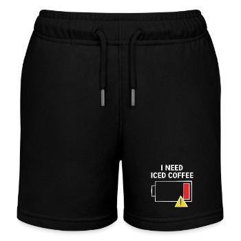Café Café Glacé Caféine Espresso Barista Cadeau - Short de jogging enfant bio Stanley/Stella - noir - Devant