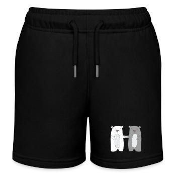 Bears - Kids Organic Sweat Shorts by Stanley/Stella - black - Front