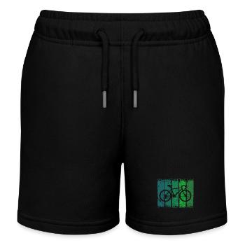 bicycle - Kids Organic Sweat Shorts by Stanley/Stella - black - Front