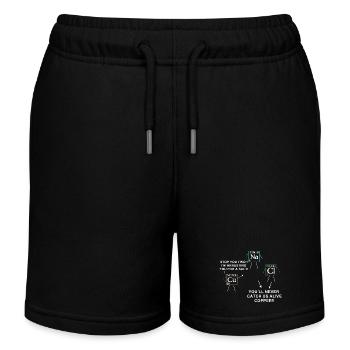 Jeu de mots sur les éléments chimiques pour les amateurs de chimie - Short de jogging enfant bio Stanley/Stella - noir - Devant